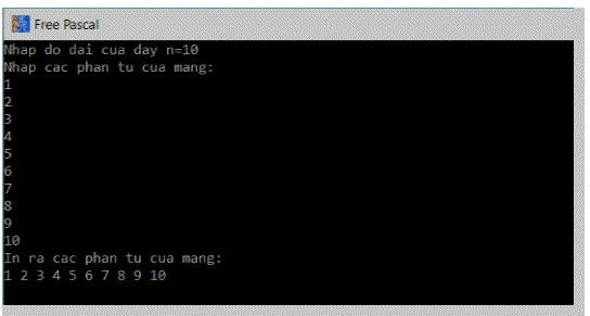 Giải bài tập SGK Tin học 8 bài 9: Làm việc với dãy số