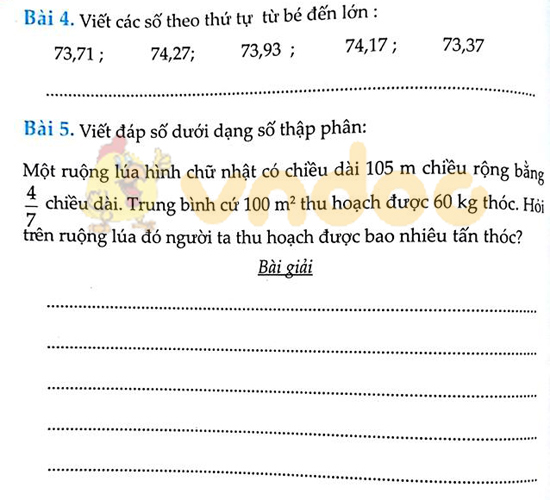 Cùng em học Toán lớp 5 Tuần 9 - Đề 1