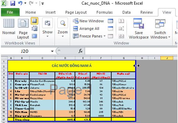 Giải bài tập SGK Tin học 7 bài 7: Trình bày và in trang tính