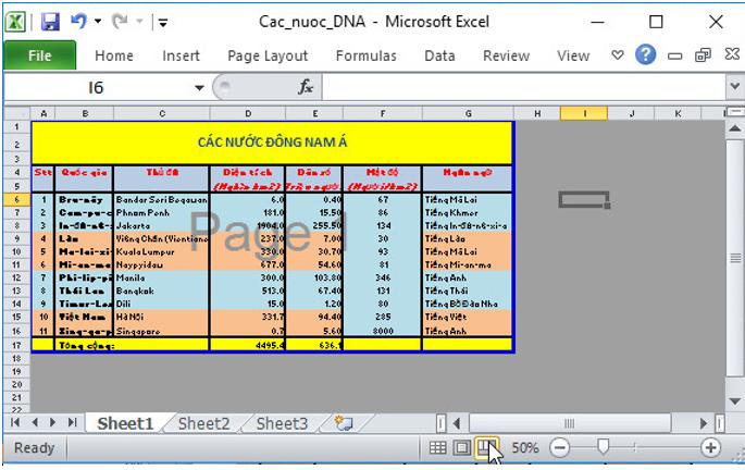 Giải bài tập SGK Tin học 7 bài 7: Trình bày và in trang tính