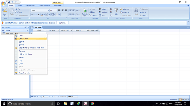 Giải bài tập SGK Tin học 12 bài 4