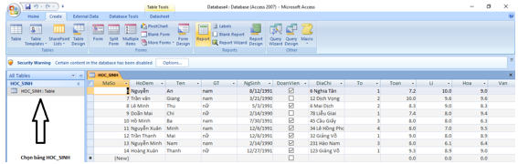 Giải bài tập SGK Tin học 12 bài 6