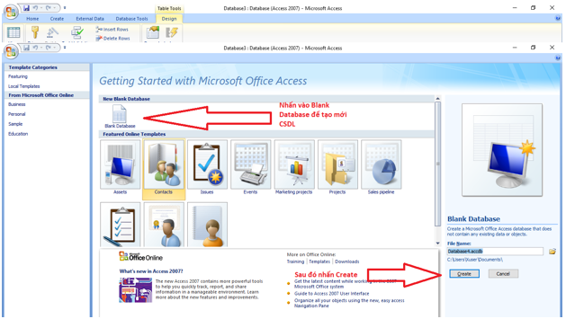 Giải bài tập SGK Tin học 12: Bài tập và thực hành 2 - Tạo cấu trúc bảng