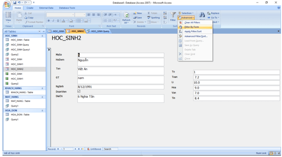 Giải bài tập SGK Tin học 12: Bài tập và thực hành 4