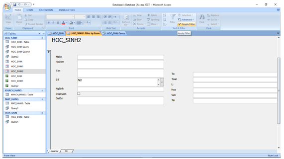 Giải bài tập SGK Tin học 12: Bài tập và thực hành 4
