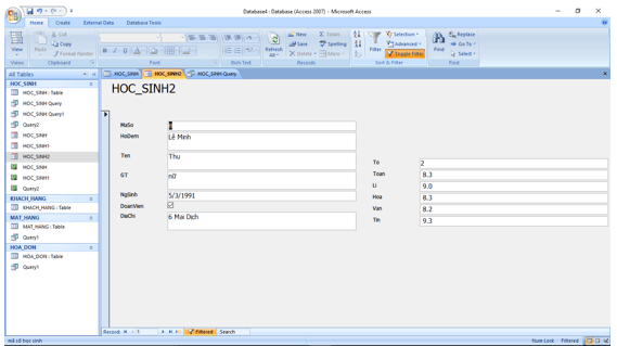 Giải bài tập SGK Tin học 12: Bài tập và thực hành 4