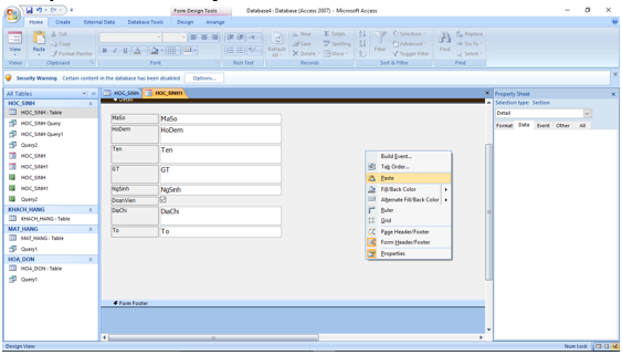 Giải bài tập SGK Tin học 12: Bài tập và thực hành 4