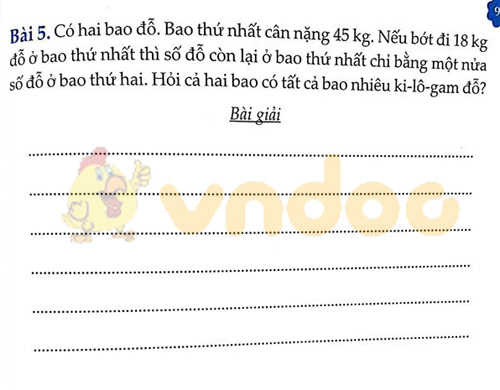 Đề bài Cùng em học Toán lớp 3 Tuần 13 - Đề 1: