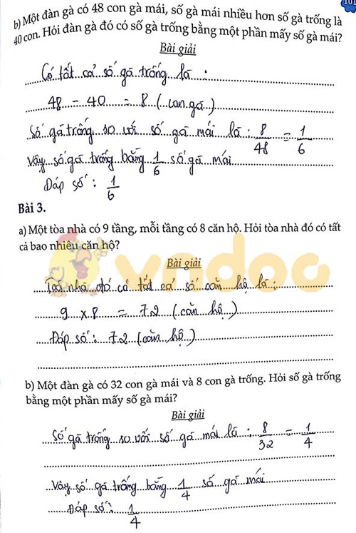 Đề bài Cùng em học Toán lớp 3 Tuần 13 - Đề 2: