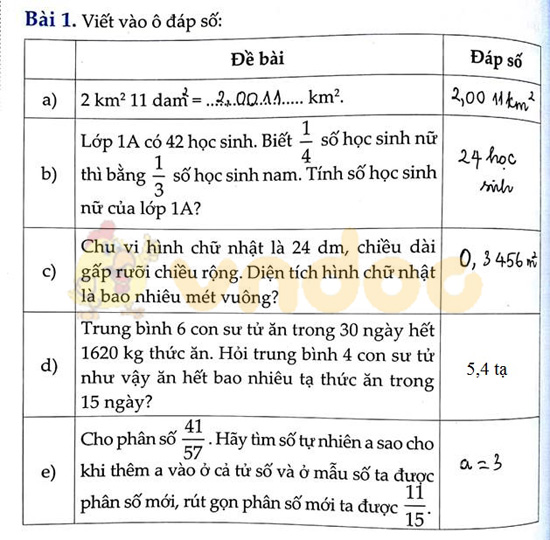 Cùng em học Toán lớp 5: Ôn tập giữa học kì 1