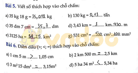 Cùng em học Toán lớp 5: Ôn tập giữa học kì 1