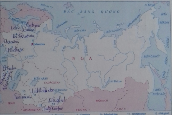 Giải Tập bản đồ Lịch Sử 11 bài 10