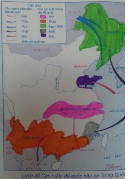 Giải Tập bản đồ Lịch Sử 8 bài 10: Trung Quốc giữa thế kỉ 19 - Đầu thế kỉ 20
