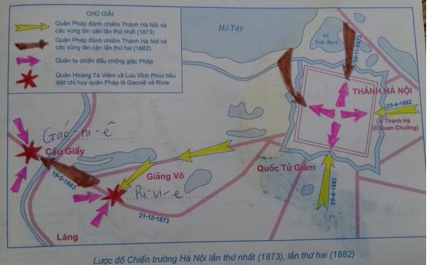 Giải Tập bản đồ Lịch Sử 8 bài 25: Kháng chiến lan rộng ra toàn quốc (1873 - 1884)