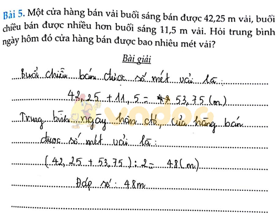 Cùng em học Toán lớp 5 Tuần 10 - Đề 1
