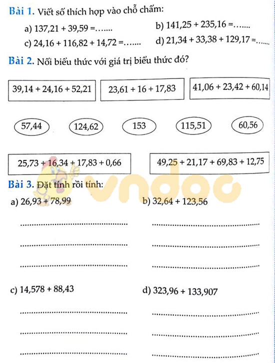 Cùng em học Toán lớp 5 Tuần 10 