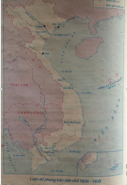 Giải Tập bản đồ Lịch Sử 9 bài 20: Cuộc vận động dân chủ trong những năm 1936-1939