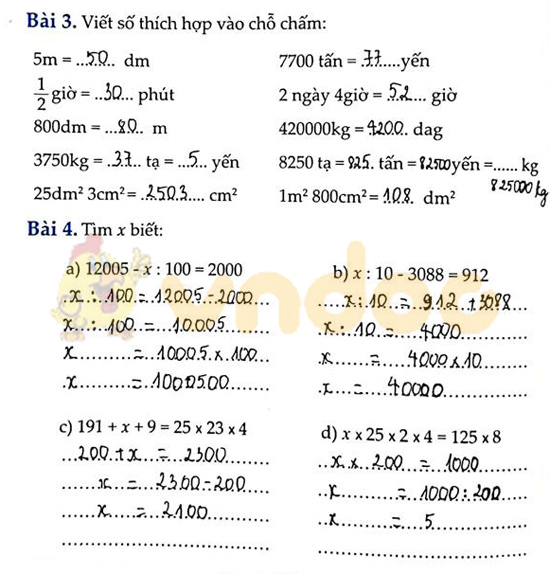 Cùng em học Toán lớp 4 Tuần 11 - Đề 2