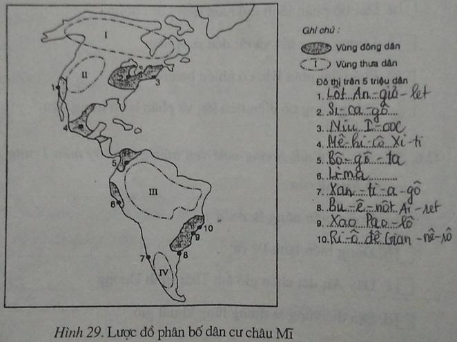 Giải vở bài tập Địa Lý 7 bài 43: Dân cư xã hội Trung và Nam Mĩ