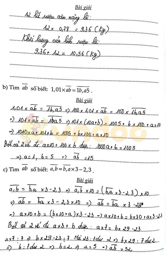 Cùng em học Toán lớp 5 Tuần 12 
