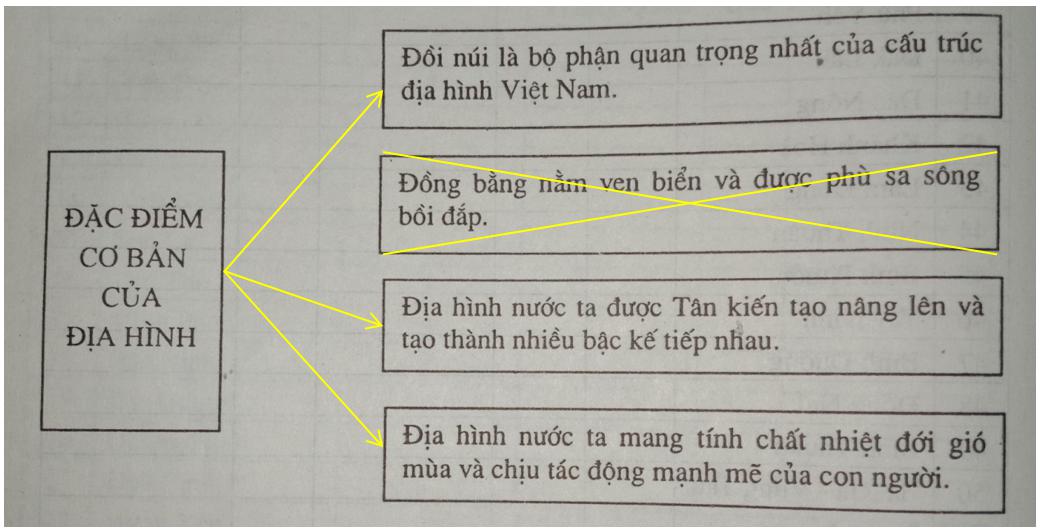 Giải vở bài tập Địa Lý 8 bài 28: Đặc điểm địa hình Việt Nam