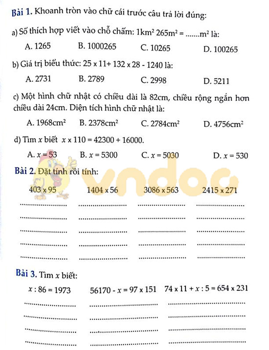 Cùng em học Toán lớp 4 Tuần 13