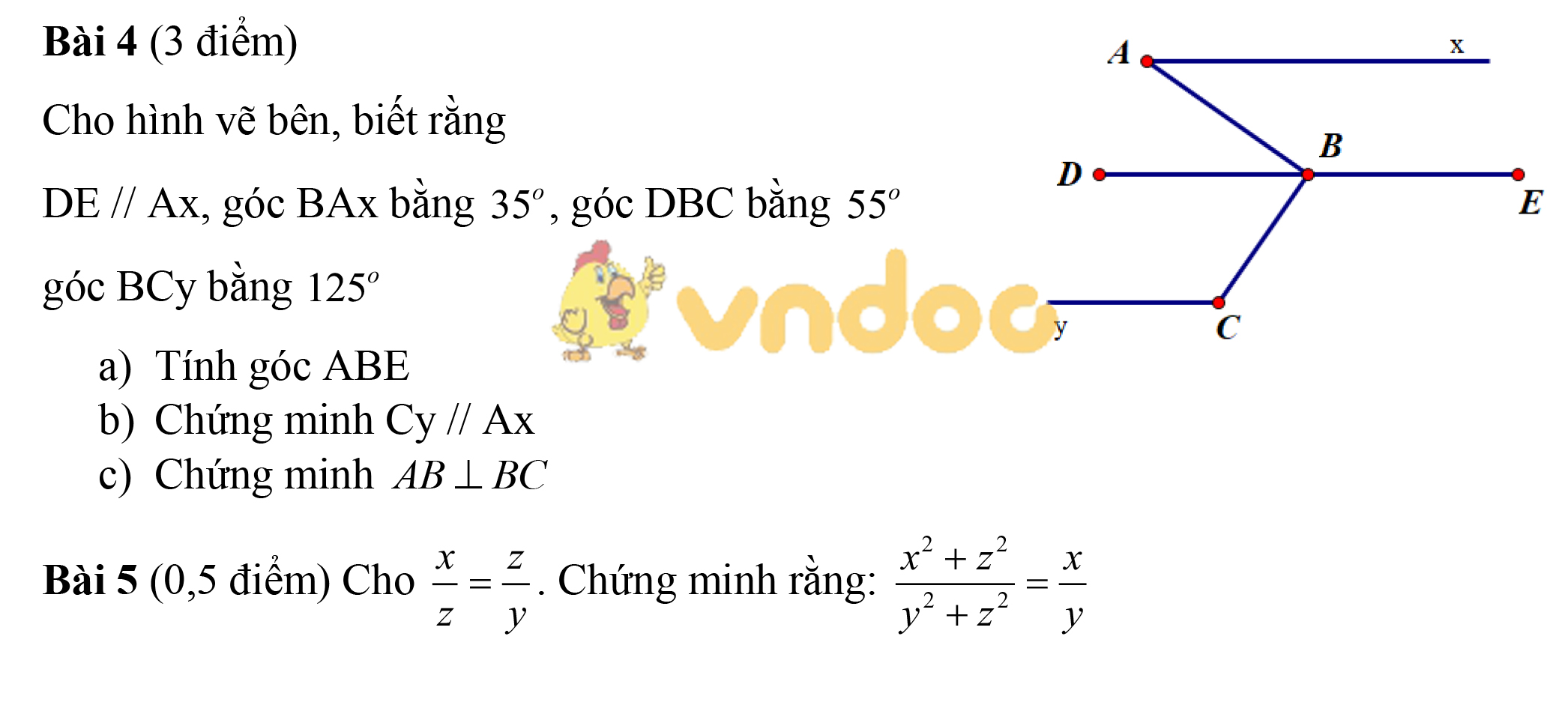 Đề thi giữa học kì 1 lớp 7 môn Toán trường THCS Mỹ Đình 1, Phòng GD&ĐT Nam Từ Liêm năm học 2018 - 2019