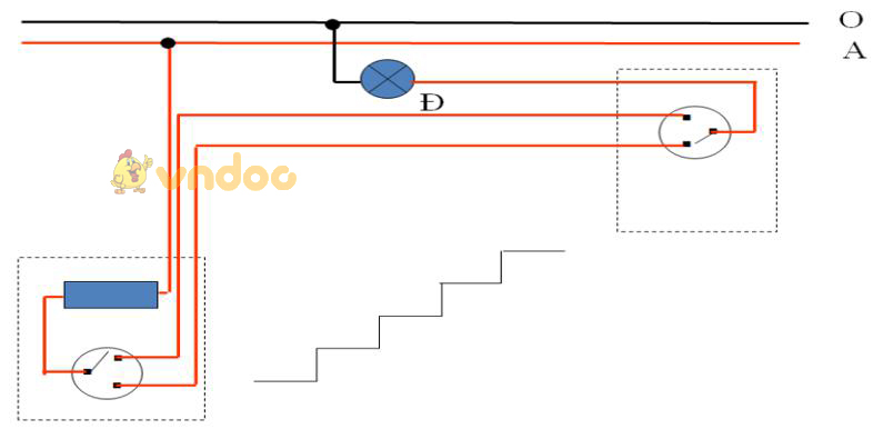 Giải vở bài tập Công nghệ 9 bài 9: Thực hành: Lắp mạch điện hai công tắc ba cực điều khiển một đèn
