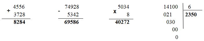 Đề thi giữa học kì 1 môn Toán lớp 4