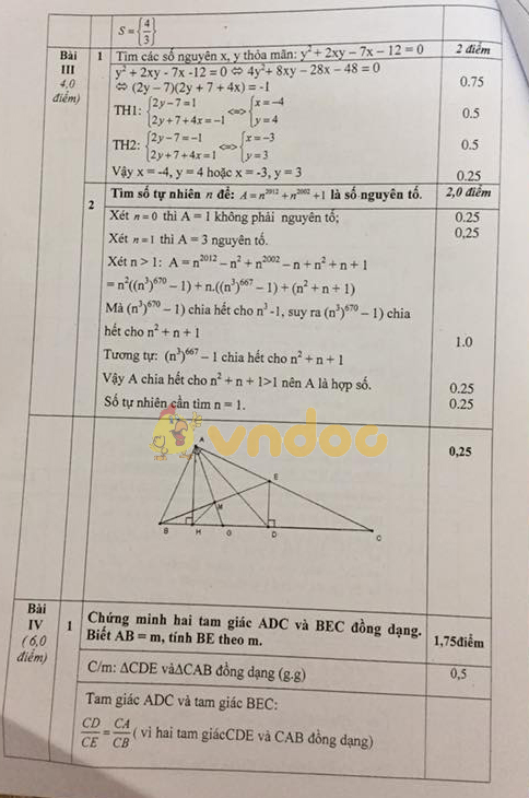 Đề thi chọn học sinh giỏi cấp Quận lớp 9 môn Toán Phòng GD&ĐT Quận Bắc Từ Liêm năm học 2018 - 2019