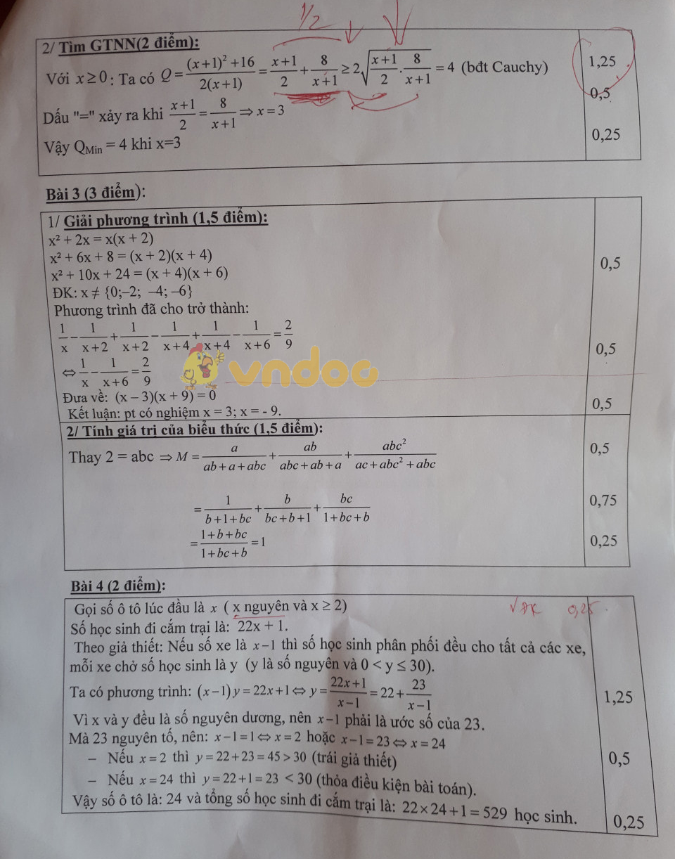Đề thi chọn học sinh giỏi lớp 9 môn Toán Phòng GD&ĐT huyện Thạch Thất năm học 2018 - 2019