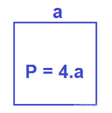 Công thức tính chu vi hình vuông