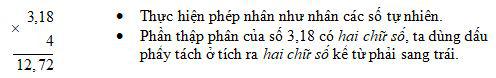 Nhân một số thập phân với một số tự nhiên