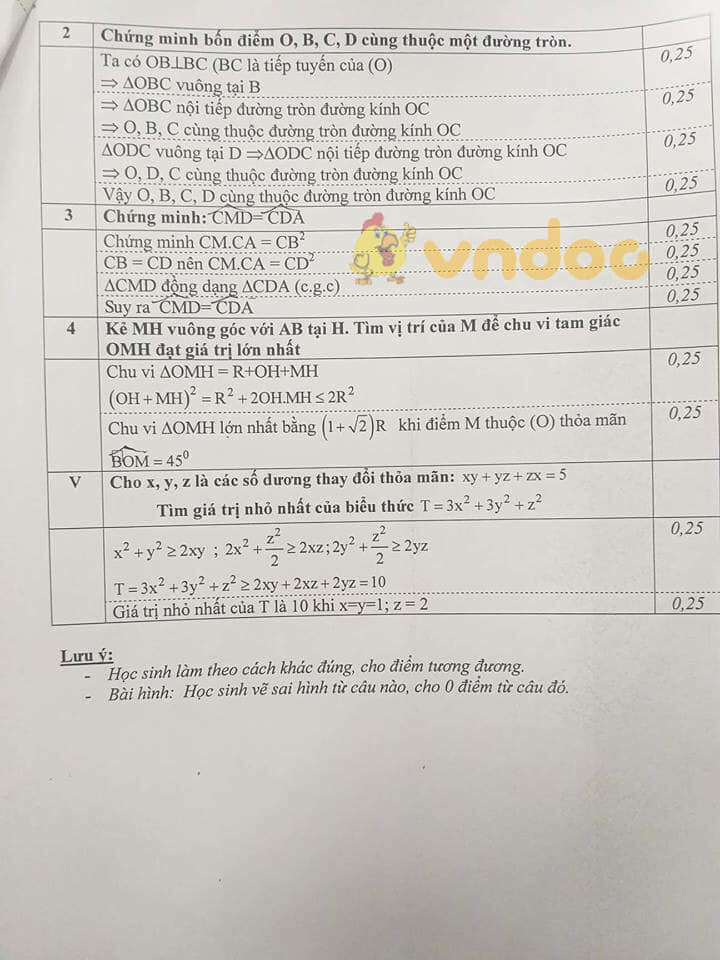 Đề thi học kì 1 lớp 9 môn Toán Phòng GD&ĐT Quận Đống Đa năm học 2018 - 2019