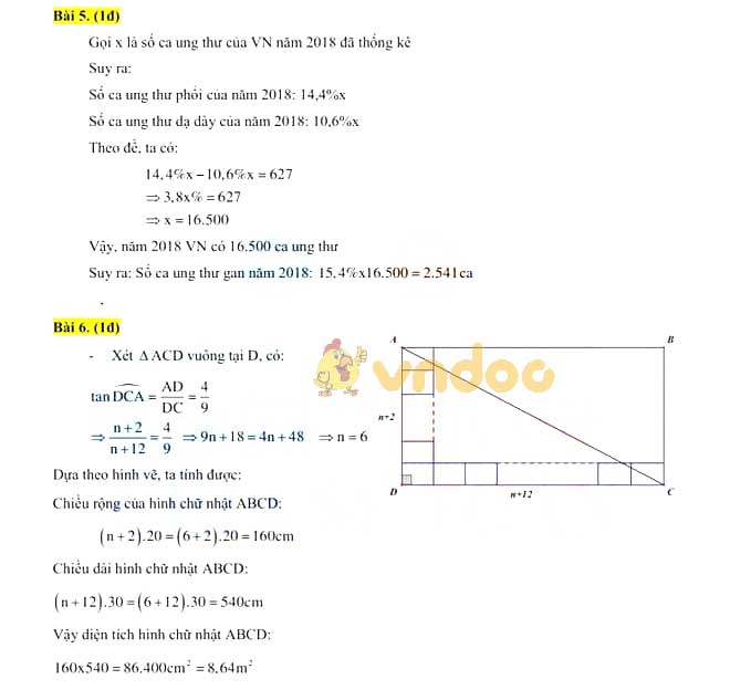 Đề thi học kì 1 lớp 9 môn Toán Phòng GD&ĐT huyện Hóc Môn năm học 2018 - 2019