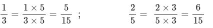 Quy đồng mẫu các phân số