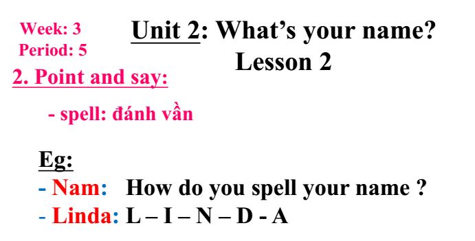 Bài giảng tiếng anh lớp 3