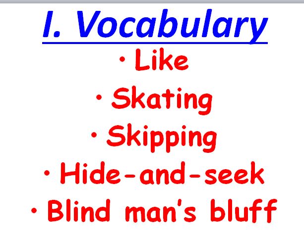 Bài giảng tiếng anh lớp 3