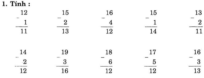 Giải Vở bài tập Toán 1 bài 75: Luyện tập