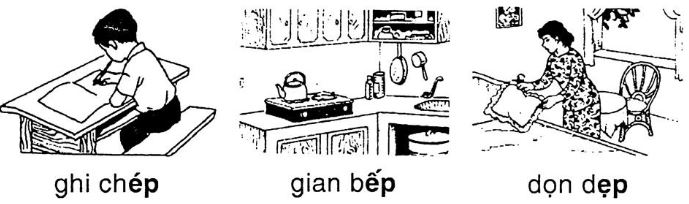 Giải vở bài tập Tiếng Việt 1 bài 87: ep êp