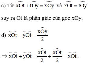 Tia phân giác của góc