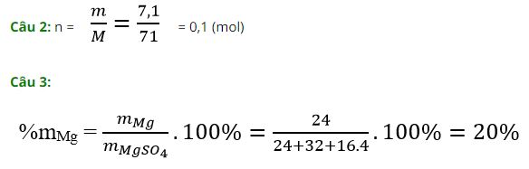 Trắc nghiệm Hóa học 8