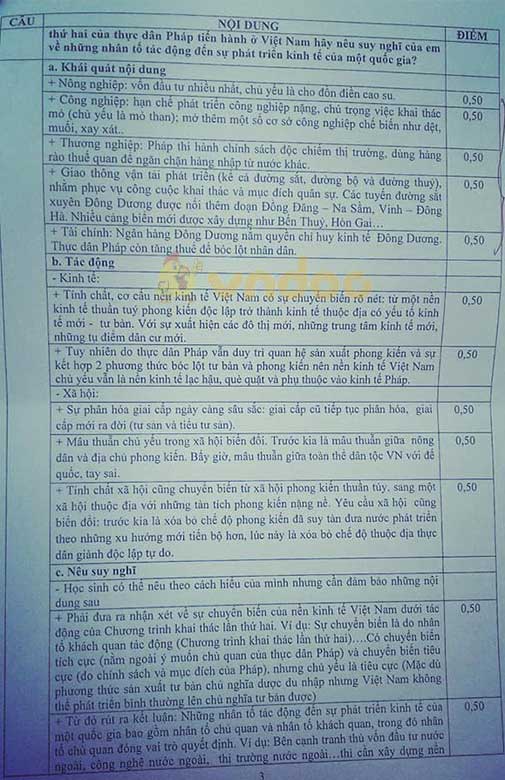 Đề thi chọn học sinh giỏi lớp 9 môn Lịch sử Sở GD&ĐT Hà Tĩnh năm học 2018 - 2019