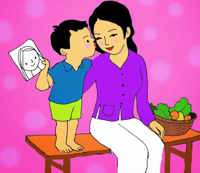 Kể về người mẹ của em