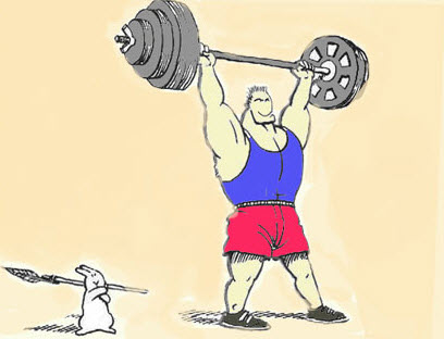 Tả một lực sĩ đang cử tạ