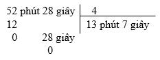 Chia số đo thời gian cho một số