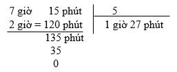 Chia số đo thời gian cho một số