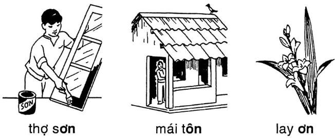 Giải vở bài tập Tiếng Việt 1 bài 46: ôn ơn