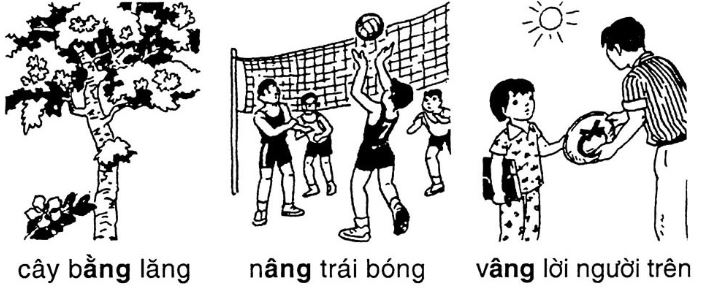 Giải vở bài tập Tiếng Việt 1 bài 53: ăng âng