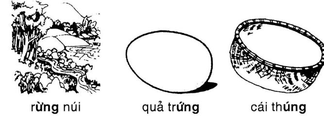 Giải vở bài tập Tiếng Việt 1 bài 54: ung ưng